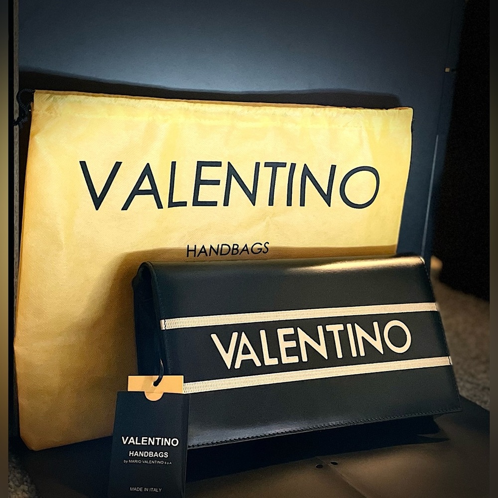 VALENTINO Crossbody bag | Brand new with tags | black with gold writing |